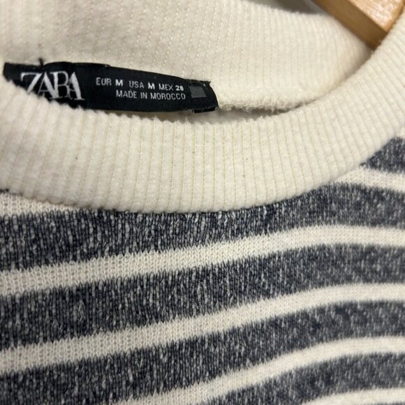Zara crew neck sweater with stripes size M - Picture 7 of 8